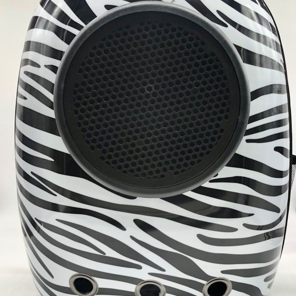 Zebra Pattern Space Capsule Pet Backpack Carrier for Small Pet for Cat & Dogs - Picture 5 of 11